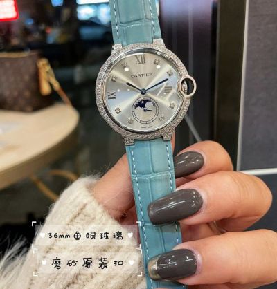 Cartier Fashion Quartz Movement 36*9MM Stainless Steel Case Women Watch